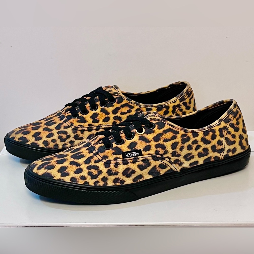 Vans Leopard Print Low Top Sneakers in Yellow and Black